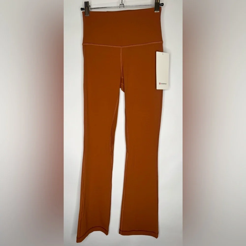 Lululemon Flow Y Nulu Longline Bra & Align High Rise Mini Flare Pant Extra Short
